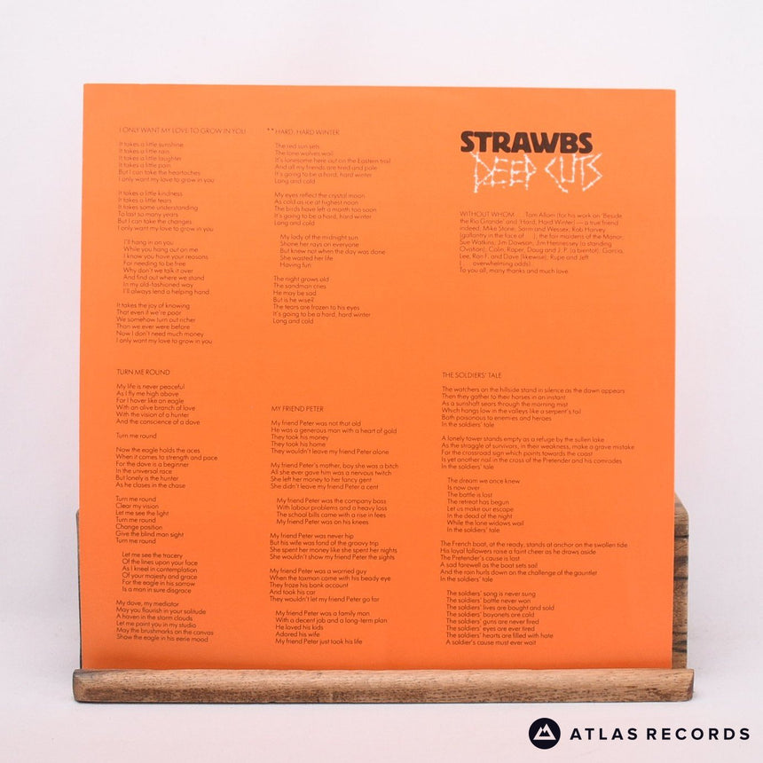 Strawbs - Deep Cuts - Lyric Sheet LP Vinyl Record - VG+/EX