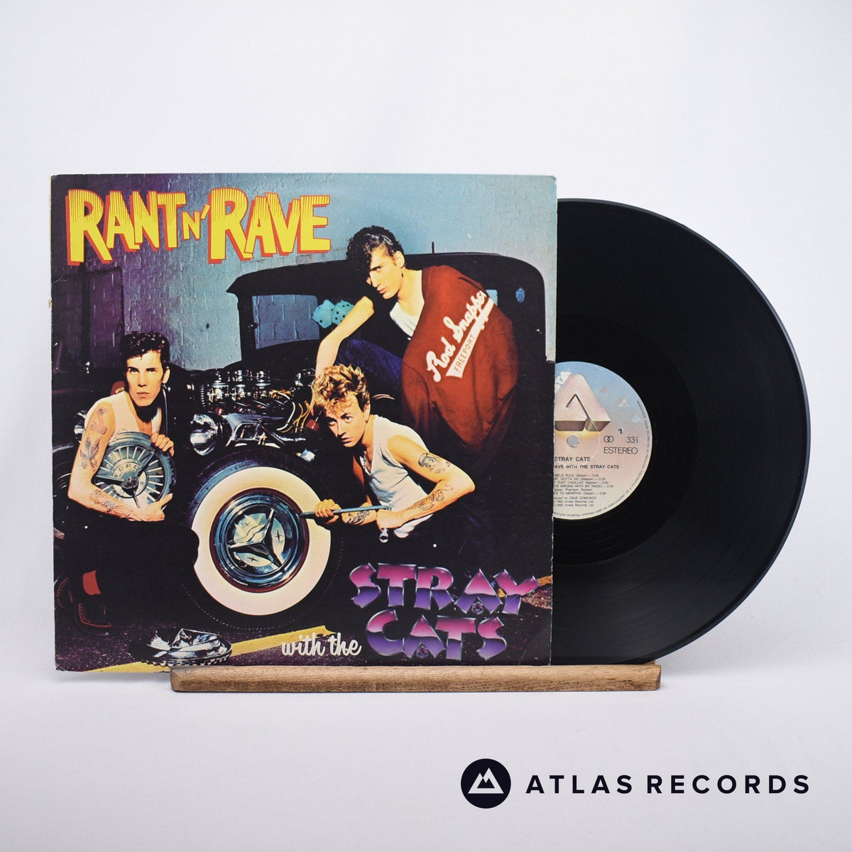 Stray Cats Rant N' Rave With The Stray Cats LP Vinyl Record - Front Cover & Record
