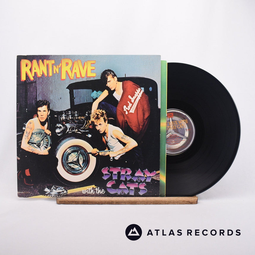 Stray Cats Rant N' Rave With The Stray Cats LP Vinyl Record - Front Cover & Record