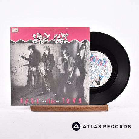 Stray Cats Rock This Town 7" Vinyl Record - Front Cover & Record