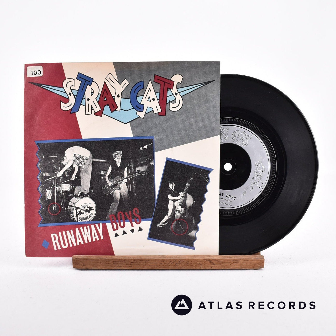 Stray Cats Runaway Boys 7" Vinyl Record - Front Cover & Record