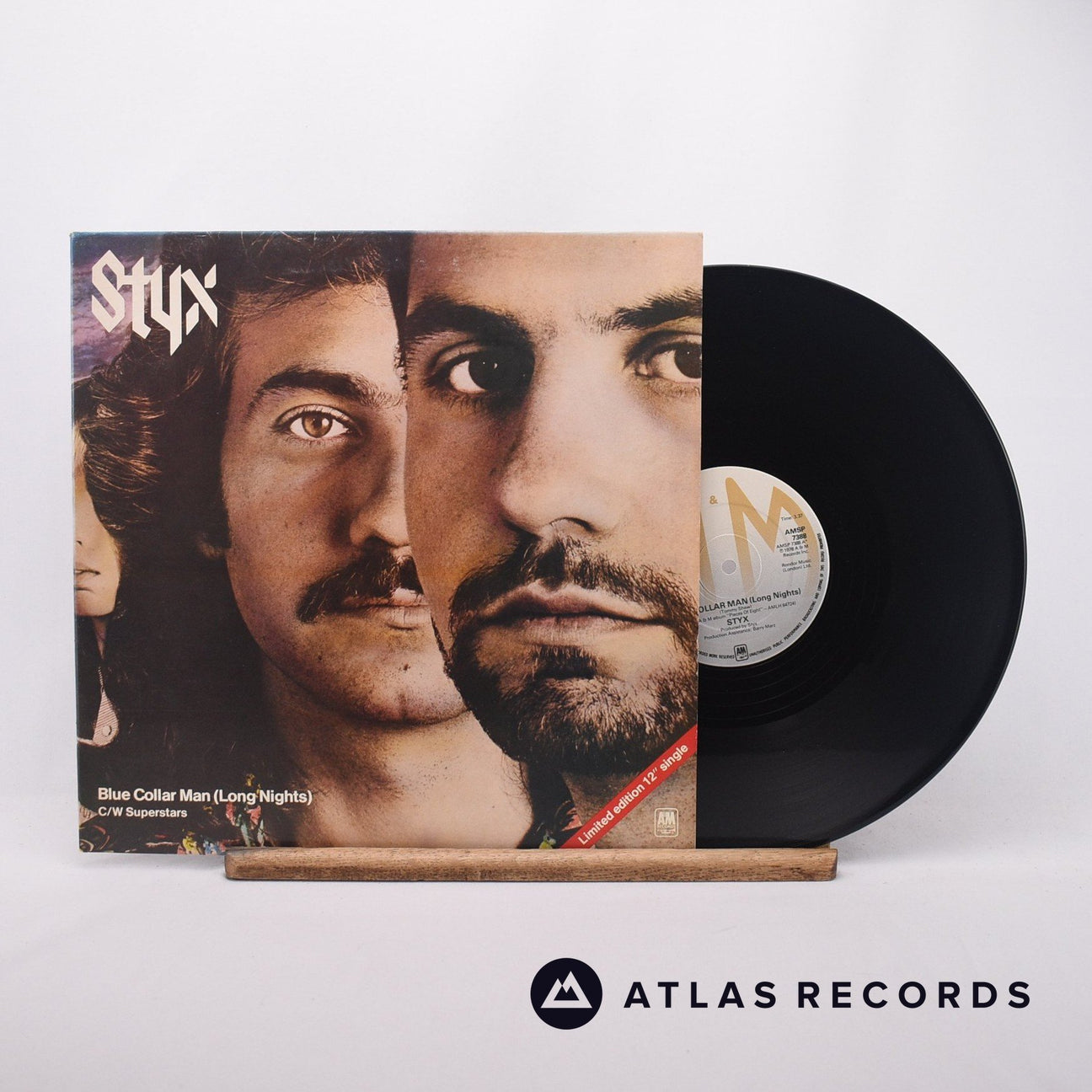 Styx Blue Collar Man 12" Vinyl Record - Front Cover & Record