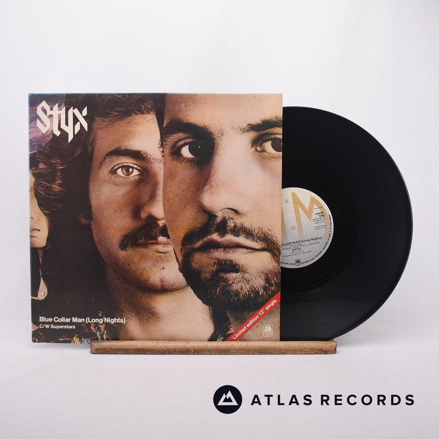 Styx Blue Collar Man 12" Vinyl Record - Front Cover & Record