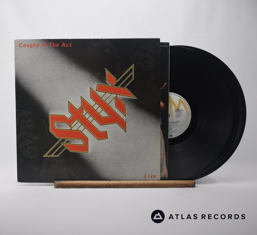 Styx Caught In The Act Live Double LP Vinyl Record - Front Cover & Record