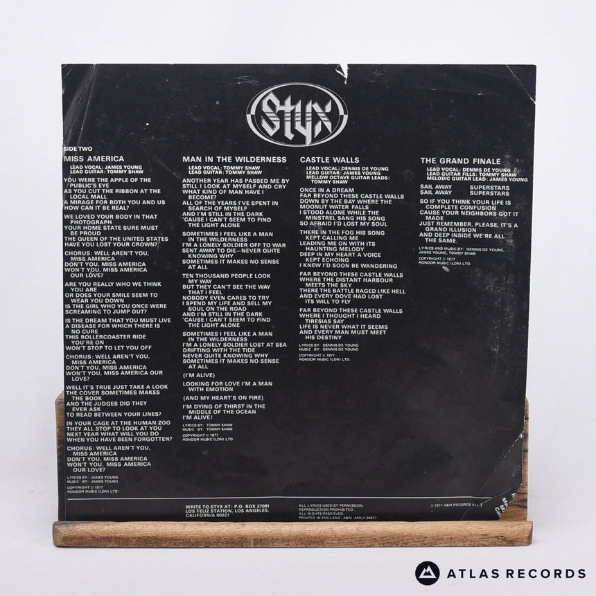 Styx - The Grand Illusion - LP Vinyl Record - VG+/VG+