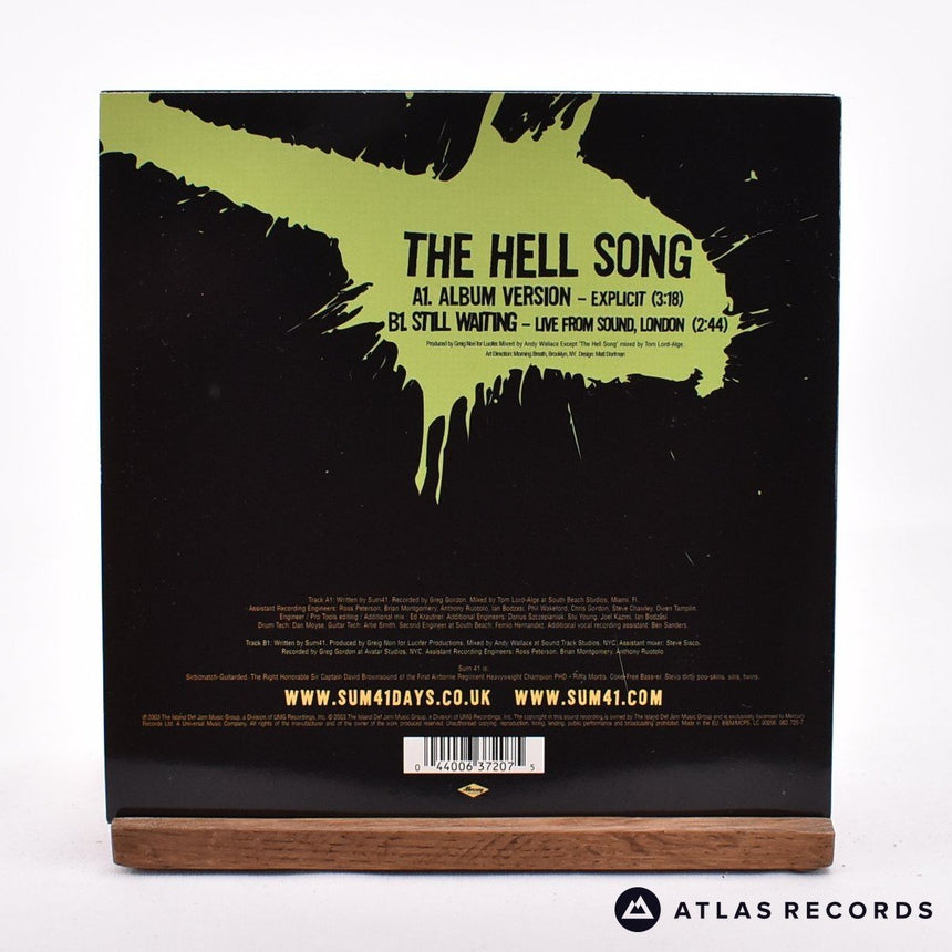 Sum 41 - The Hell Song - Yellow 7" Vinyl Record - NM/NM