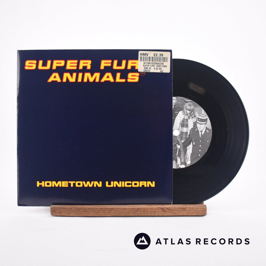 Super Furry Animals Hometown Unicorn 7" Vinyl Record - Front Cover & Record