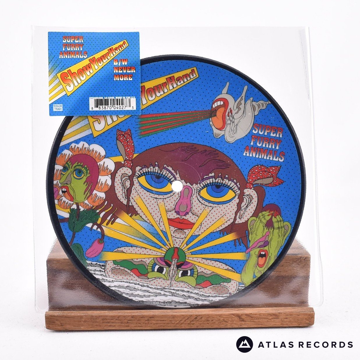Super Furry Animals Show Your Hand 7" Vinyl Record - Front Cover & Record