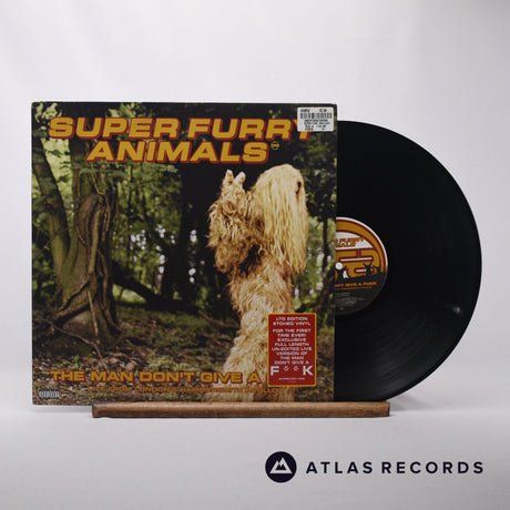 Super Furry Animals The Man Don't Give A Fuck 12" Vinyl Record - Front Cover & Record