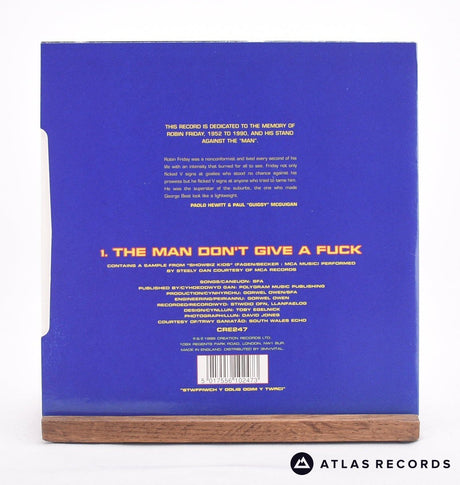 Super Furry Animals - The Man Don't Give A Fuck - Blue 7" Vinyl Record - EX/VG+