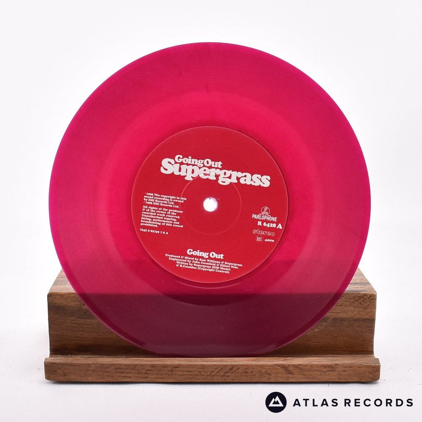Supergrass - Going Out - Burgundy Limited Edition 7" Vinyl Record - NM/NM