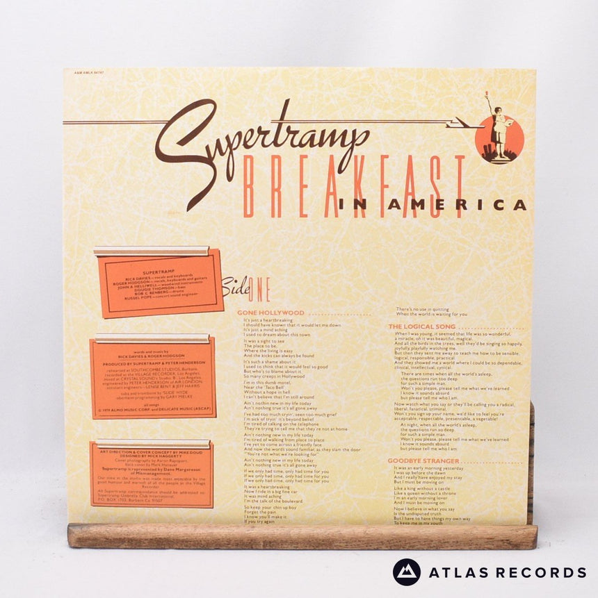 Supertramp - Breakfast In America - A-1 B-1 LP Vinyl Record - VG+/EX