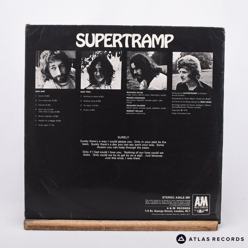 Supertramp - Supertramp - Repress LP Vinyl Record - VG+/VG