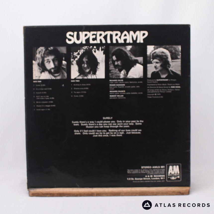 Supertramp - Supertramp - Repress LP Vinyl Record - VG+/VG+
