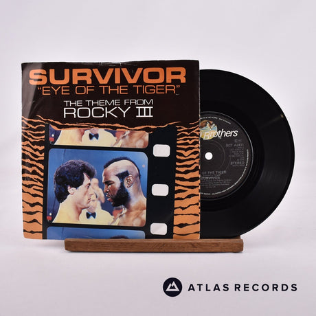 Survivor Eye Of The Tiger 7" Vinyl Record - Front Cover & Record