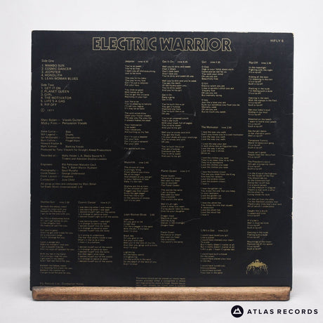 T. Rex - Electric Warrior - A-2 B-2 LP Vinyl Record - VG+/EX