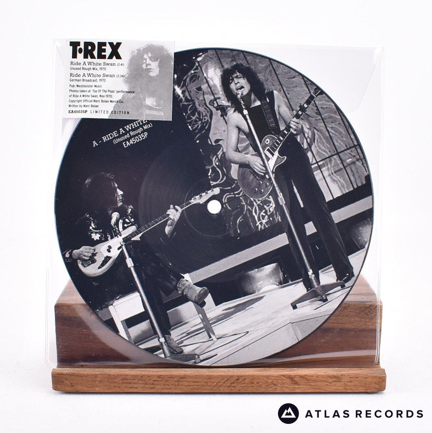 T. Rex Ride A White Swan 7" Vinyl Record - Front Cover & Record