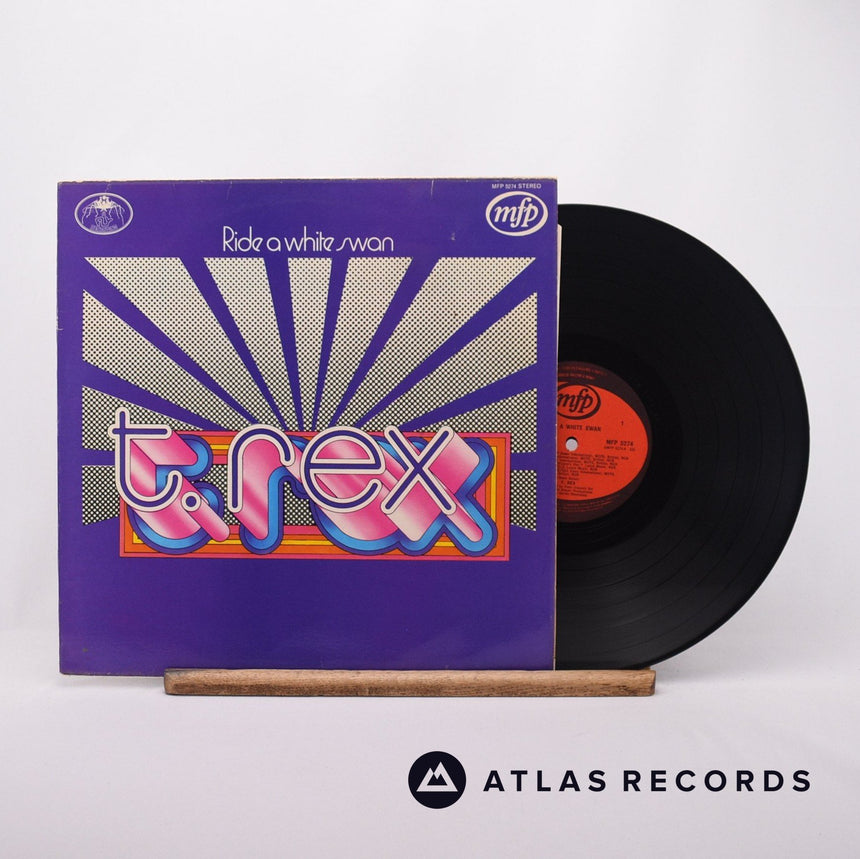 T. Rex Ride A White Swan LP Vinyl Record - Front Cover & Record