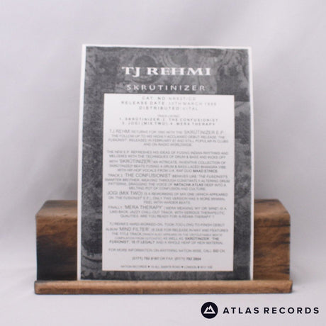 TJ Rehmi - Skrutinizer - Damont Insert 12" Vinyl Record -