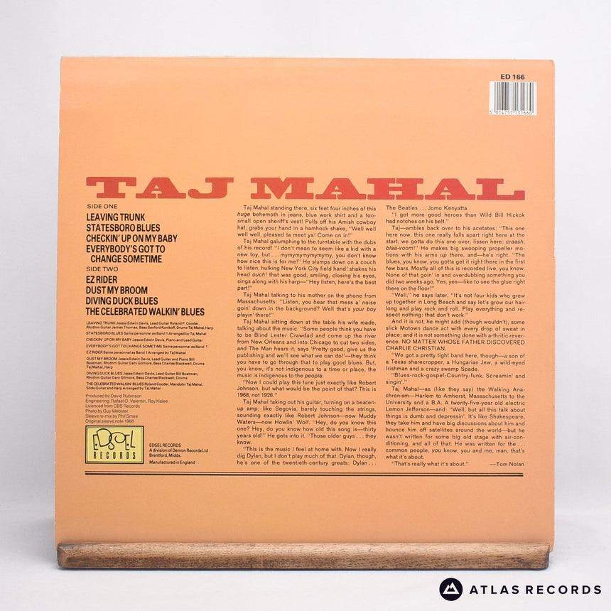 Taj Mahal - Taj Mahal - Insert Reissue LP Vinyl Record - EX/EX