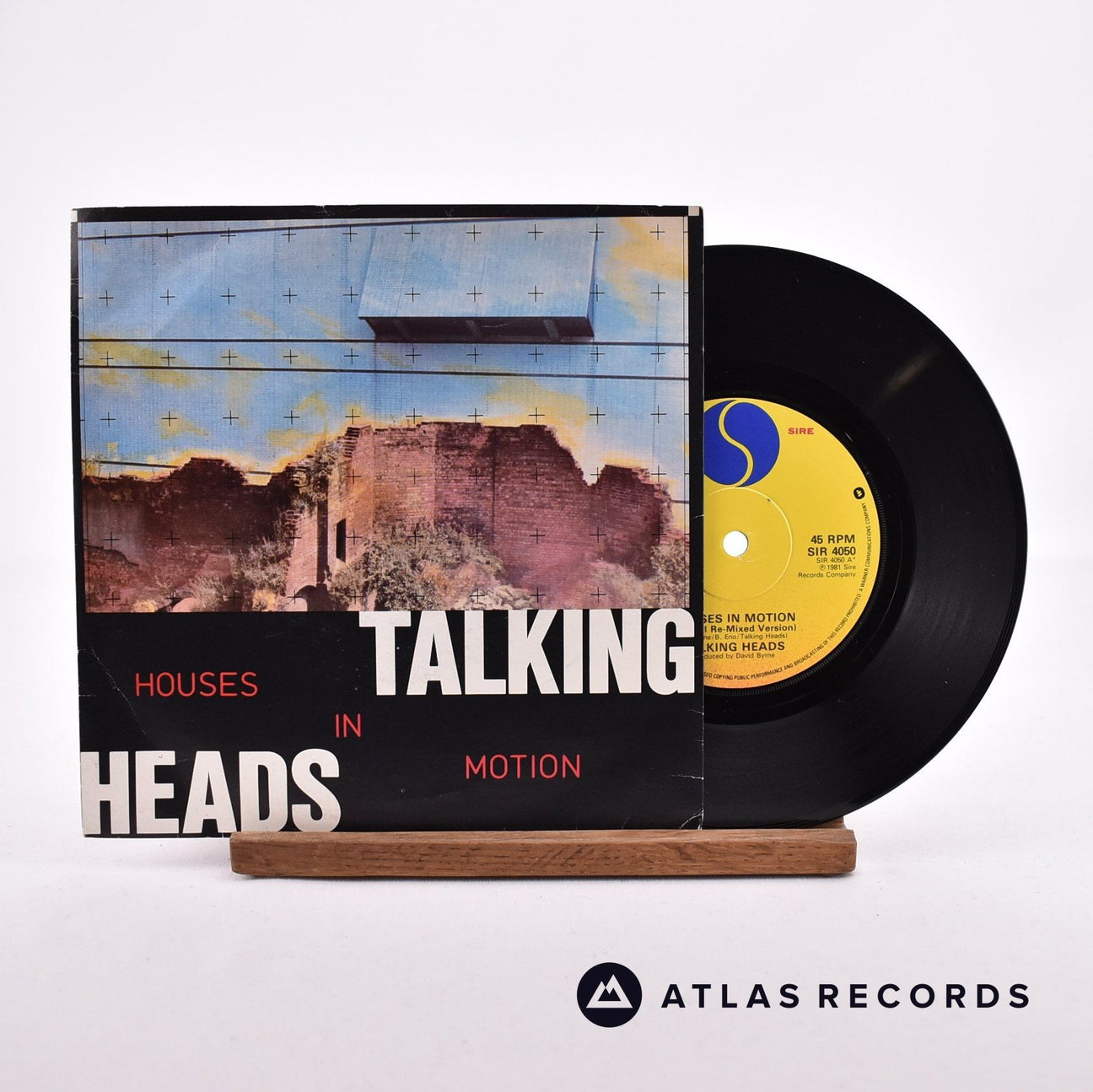 Talking Heads Houses In Motion 7" Vinyl Record - Front Cover & Record