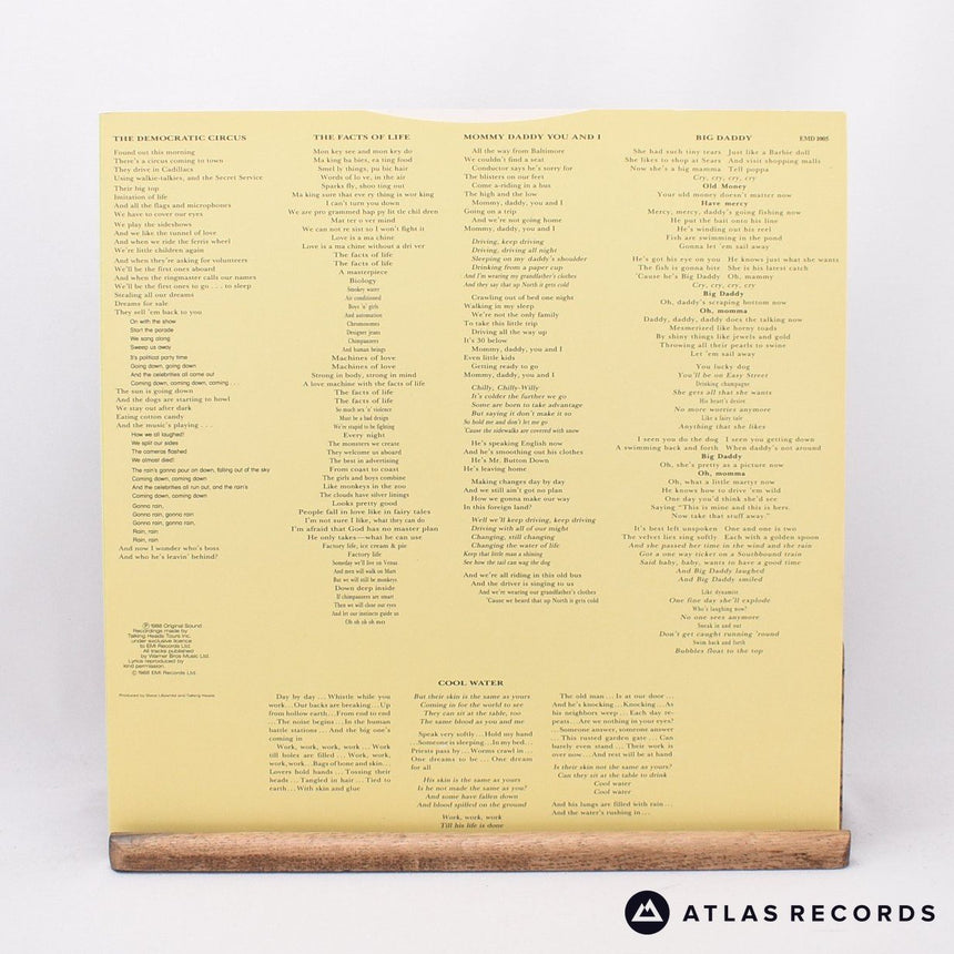 Talking Heads - Naked - Insert LP Vinyl Record - EX/VG+