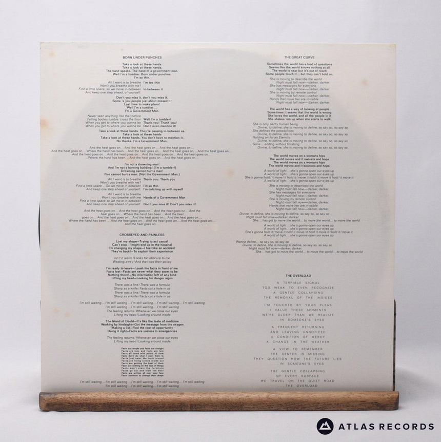 Talking Heads - Remain In Light - Lyric Sheet Strawberry LP Vinyl Record - EX/EX