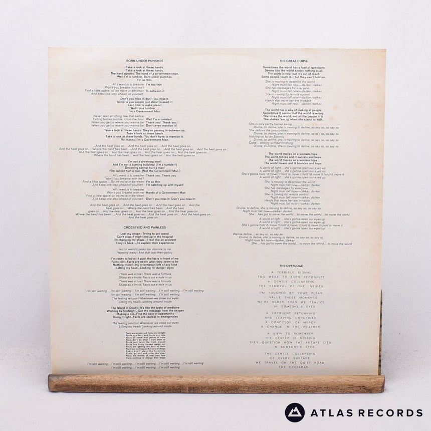 Talking Heads - Remain In Light - Lyric Sheet Strawberry LP Vinyl Record - EX/EX