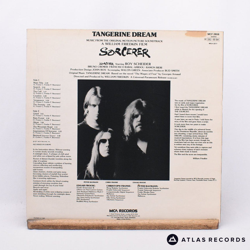 Tangerine Dream - Sorcerer - LP Vinyl Record - VG+/EX