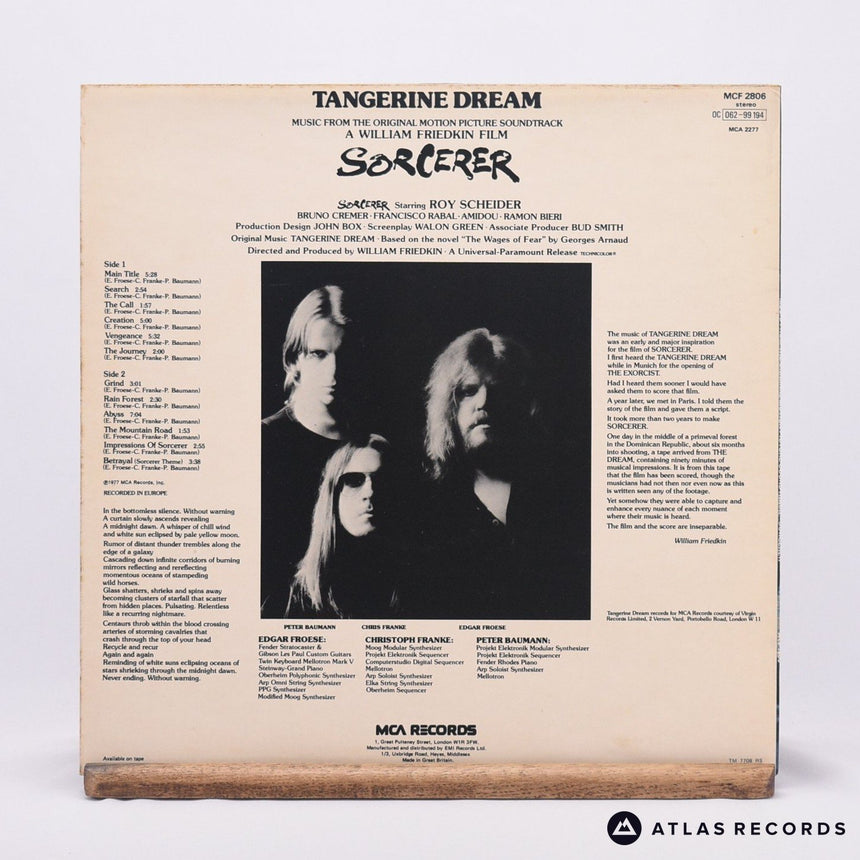 Tangerine Dream - Sorcerer - LP Vinyl Record - EX/EX