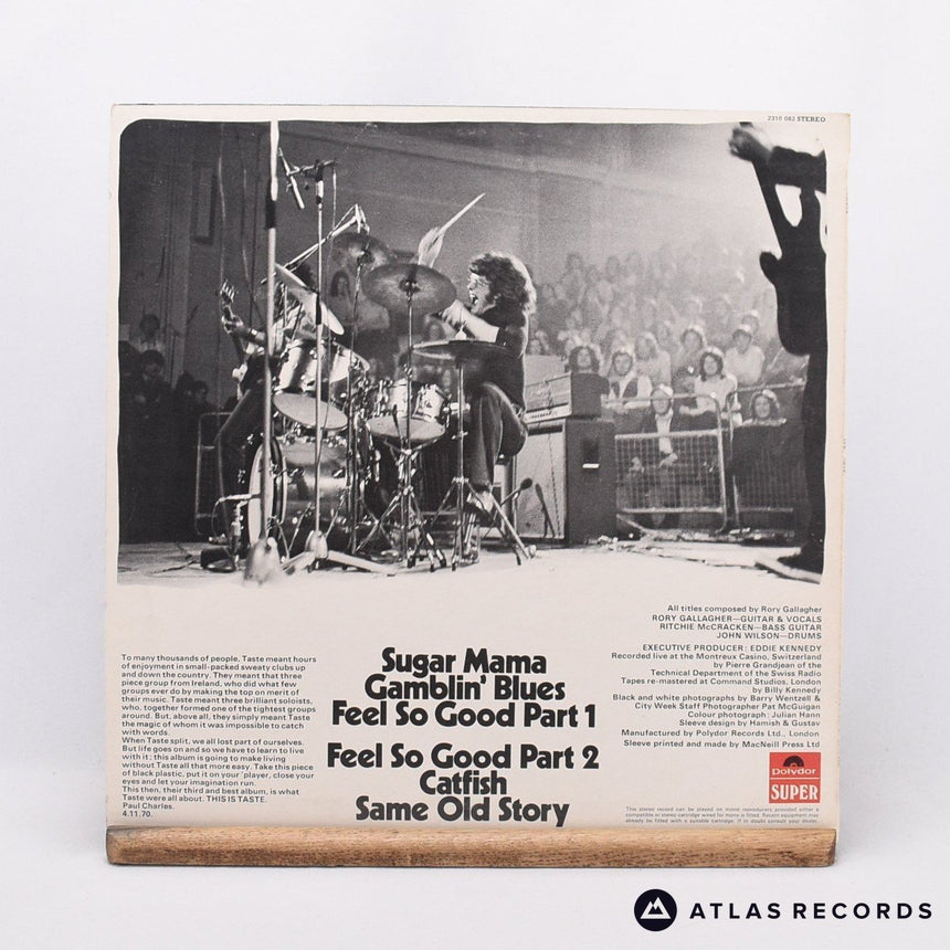 Taste - Live Taste - Remastered LP Vinyl Record - EX/EX