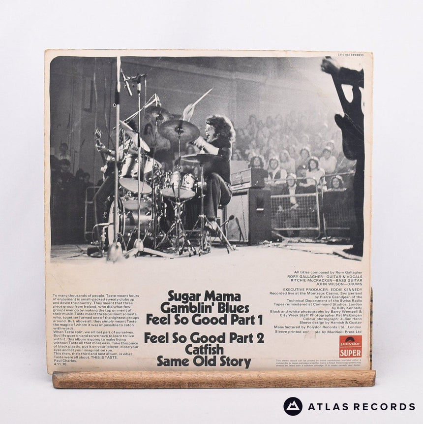 Taste - Live Taste - Reissue LP Vinyl Record - VG/VG+