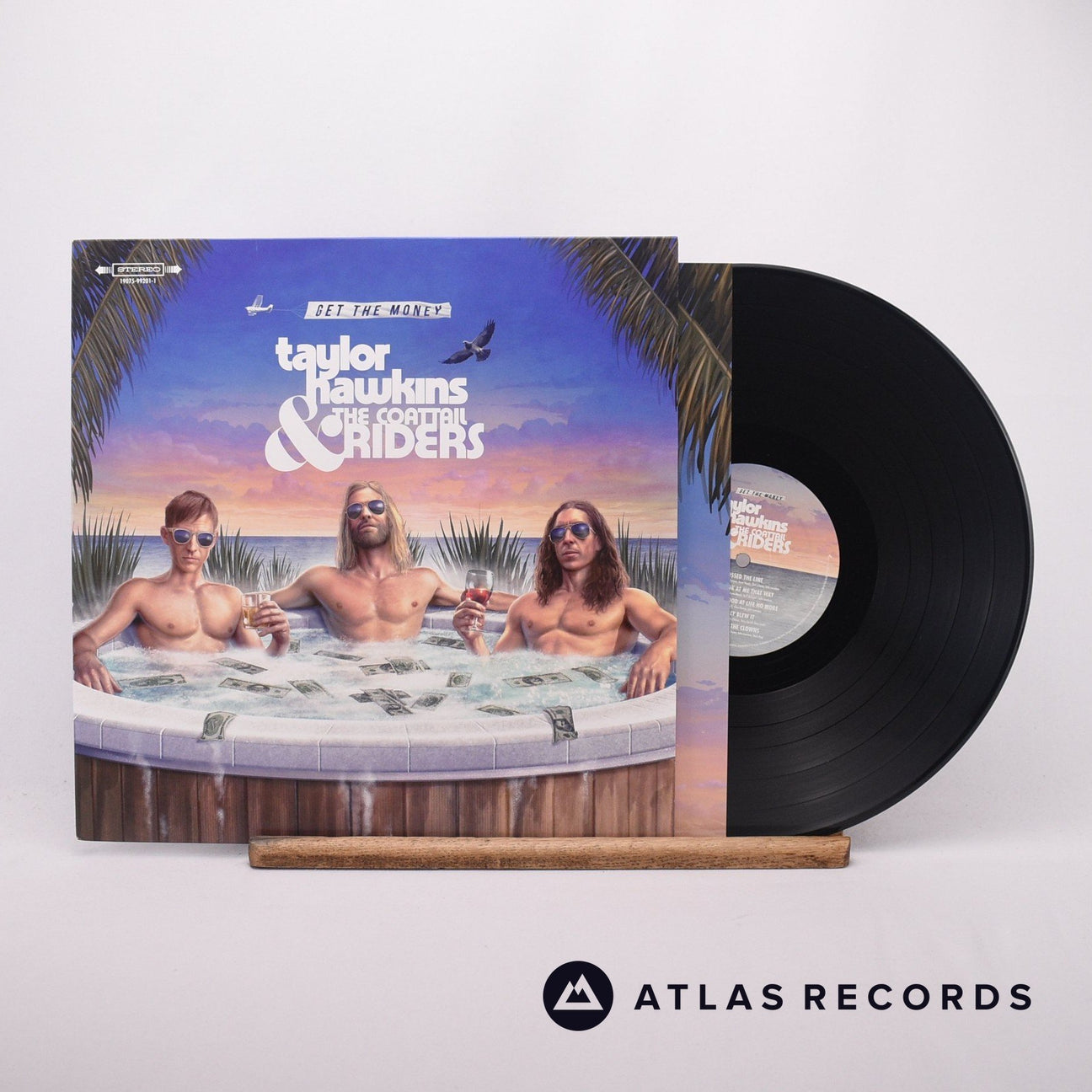 Taylor Hawkins & The Coattail Riders Get The Money LP Vinyl Record - Front Cover & Record