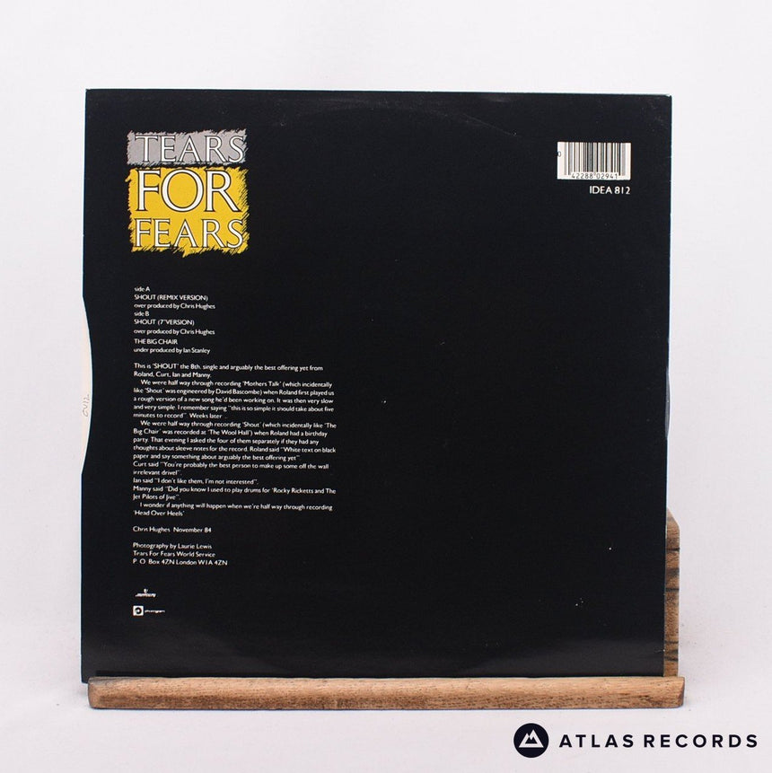Tears For Fears - Shout (Remix Version) - A//1 B//2 12" Vinyl Record - VG+/EX