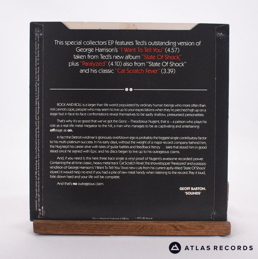 Ted Nugent - Shock Waves EP - Special Edition 7" EP Vinyl Record - EX/VG+