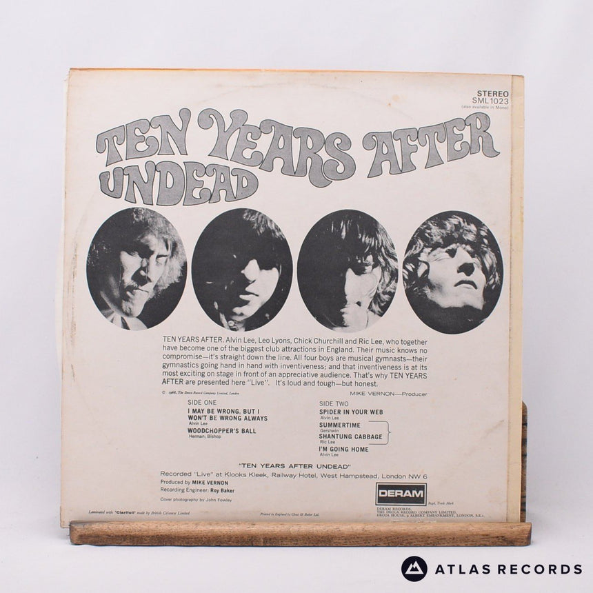 Ten Years After - Ten Years After Undead - Stereo 1W 1W LP Vinyl Record - VG+/EX