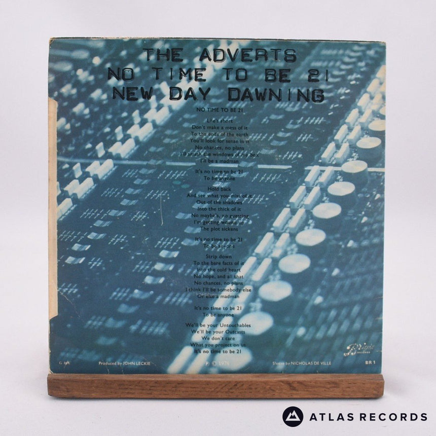 The Adverts - No Time To Be 21 - 7" Vinyl Record - VG/EX