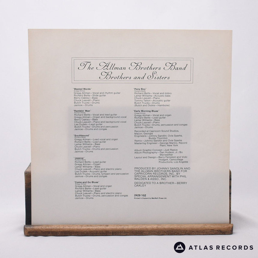 The Allman Brothers Band - Brothers And Sisters - Bilbo LP Vinyl Record