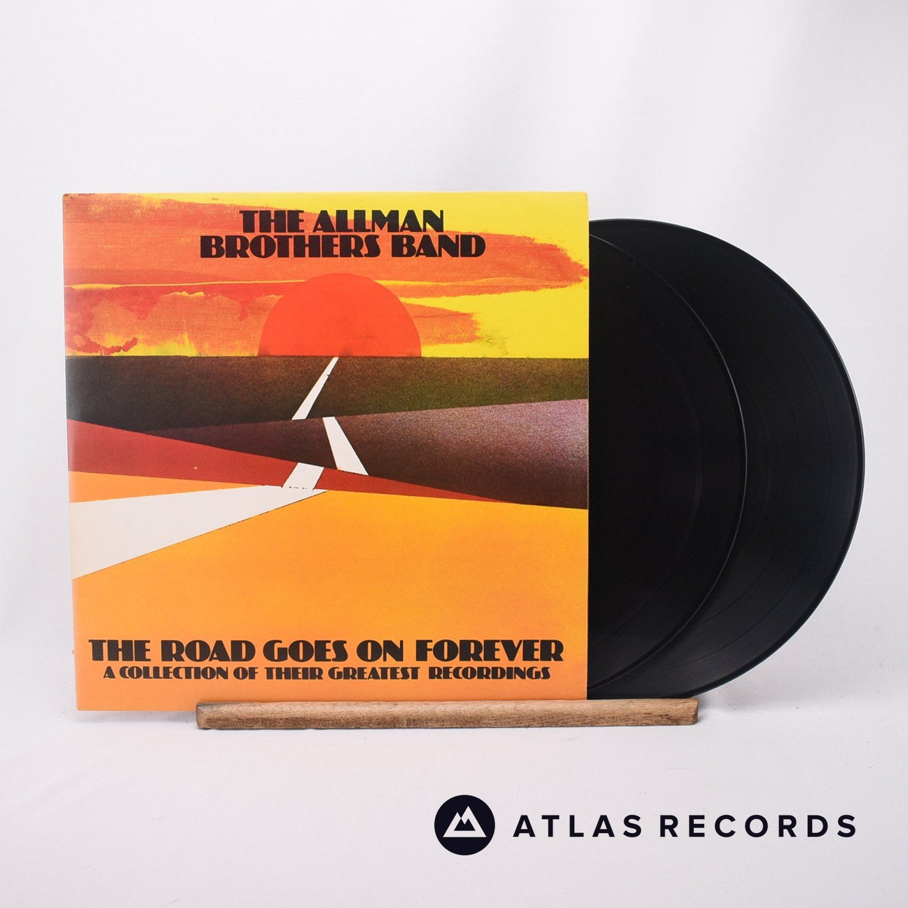 The Allman Brothers Band The Road Goes On Forever 2 x LP Vinyl Record - Front Cover & Record