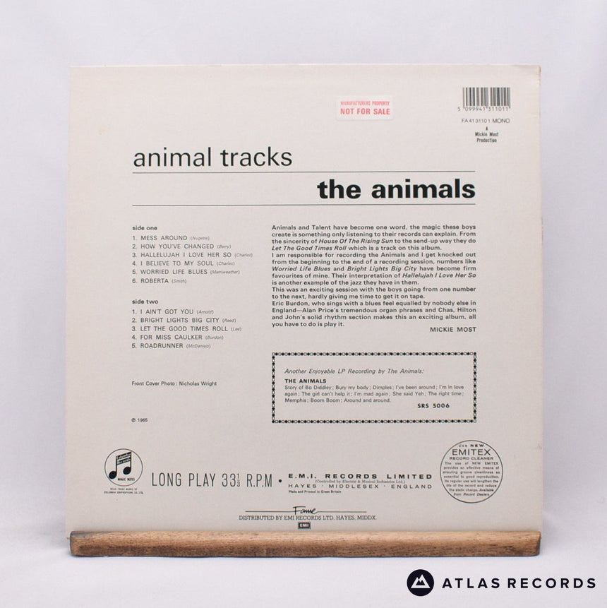 The Animals - Animal Tracks - Reissue Mono LP Vinyl Record - EX/EX