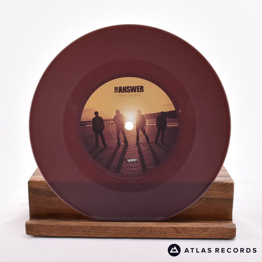 The Answer - Never Too Late - Brown 7" Vinyl Record - NM/NM