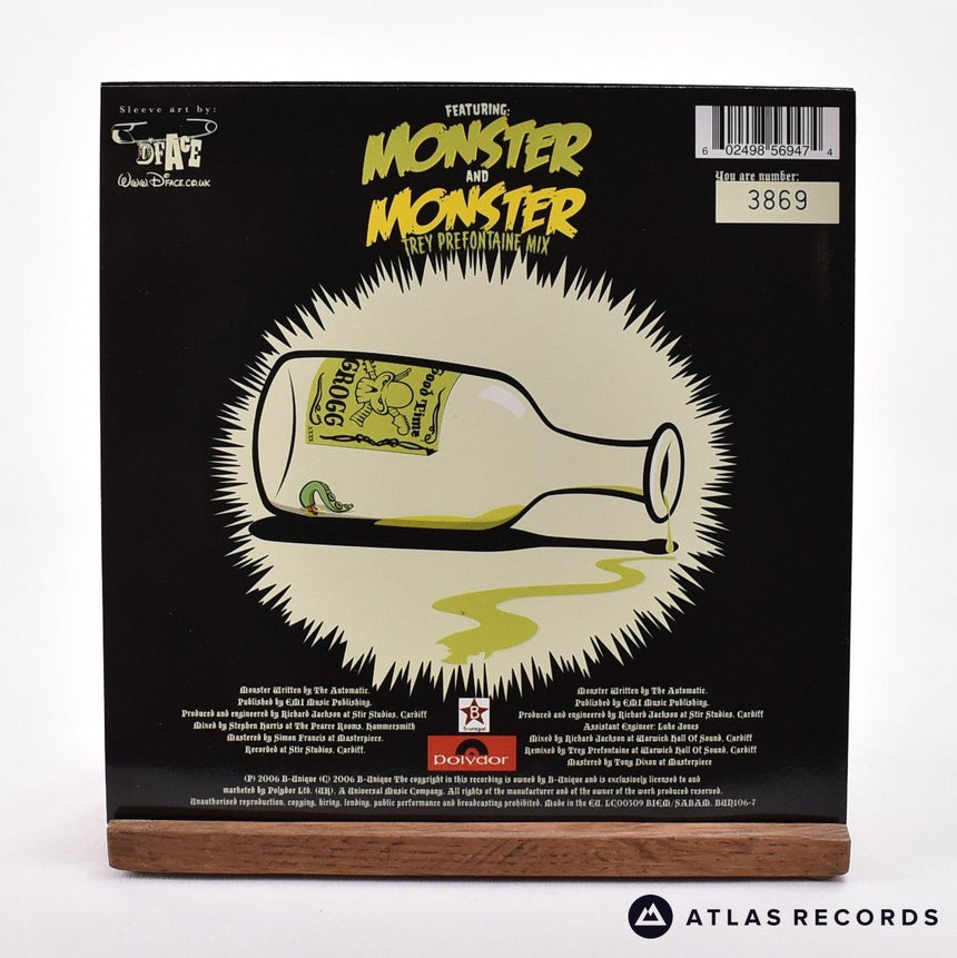 The Automatic - Monster - Limited Edition Numbered 7" Vinyl Record - NM/EX