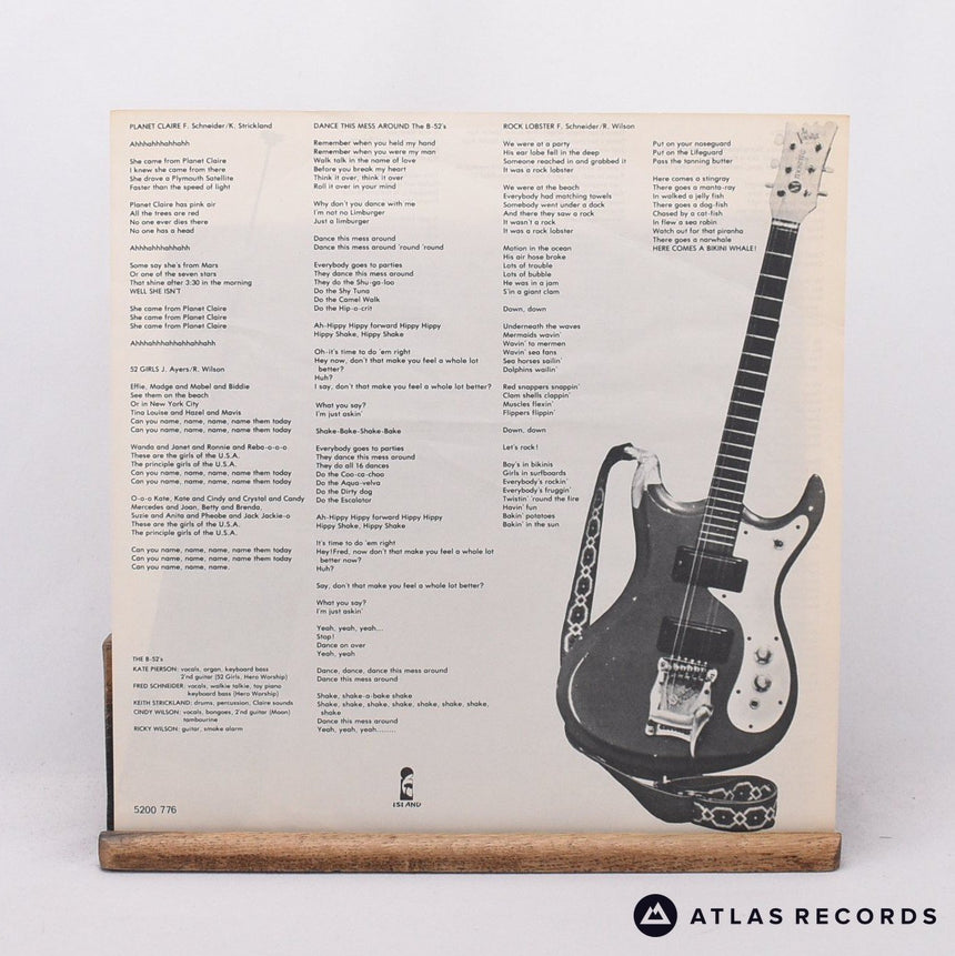 The B-52's - The B-52's - Lyric Sheet Portugal LP Vinyl Record - EX/EX