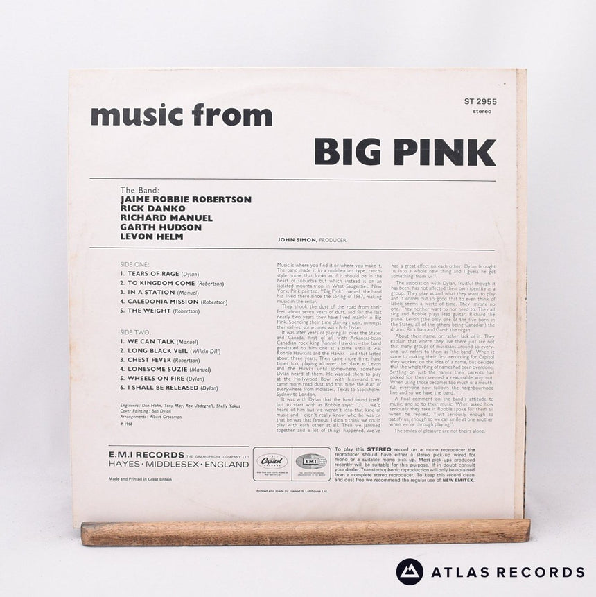 The Band - Music From Big PInk - Reissue LP Vinyl Record - EX/VG+