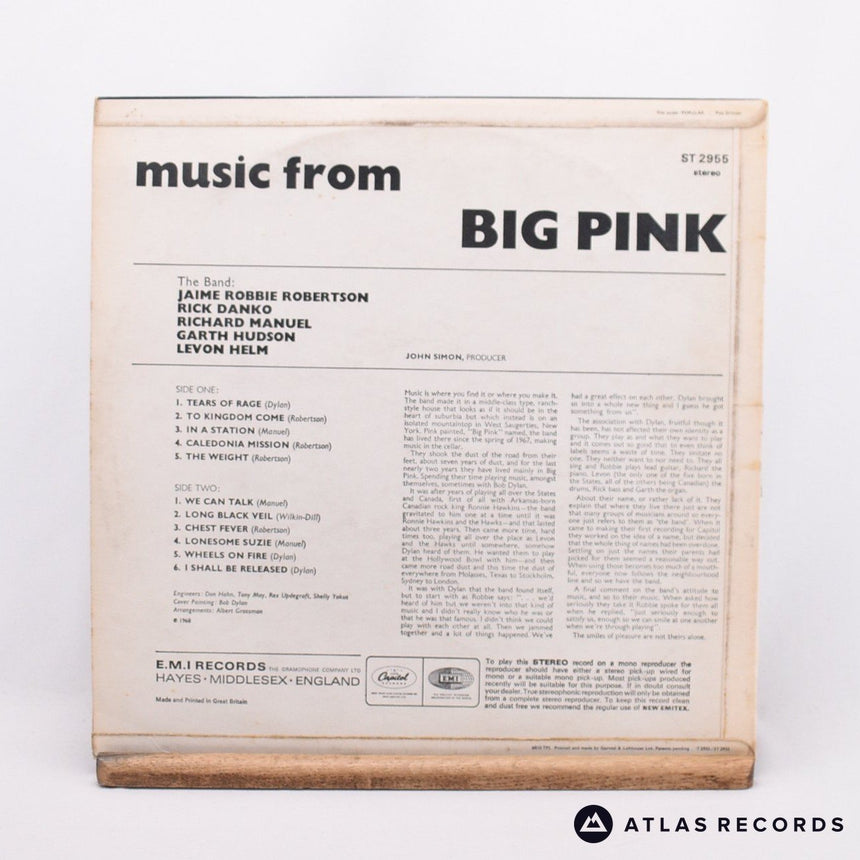 The Band - Music From Big Pink - Reissue -A5 -B6 LP Vinyl Record - VG+/EX