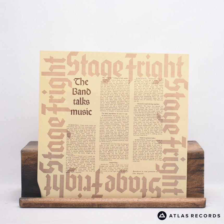 The Band - Stage Fright - Gatefold LP Vinyl Record - VG+/EX