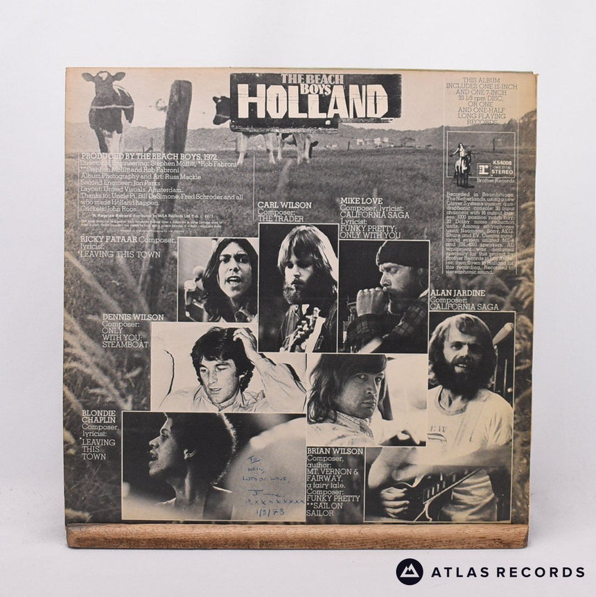 The Beach Boys - Holland - Lyric Sheet LP Vinyl Record - EX/VG+