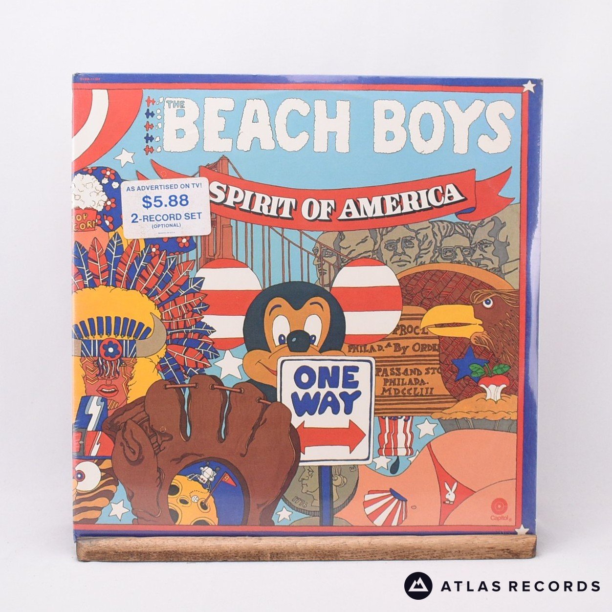 The Beach Boys Spirit Of America 2 x LP Vinyl Record - Front Cover & Record