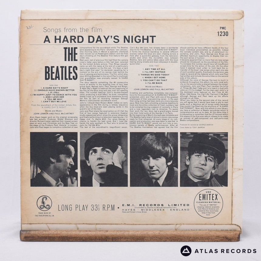 The Beatles - A Hard Day's Night - Mono LP Vinyl Record - VG/VG+