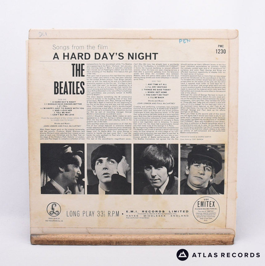 The Beatles - A Hard Day's Night - Mono -3N -3N LP Vinyl Record - VG/VG+